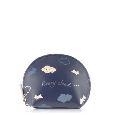 Navy 'Every Cloud' small coin purse